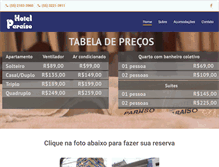 Tablet Screenshot of hotelparaisosm.com.br
